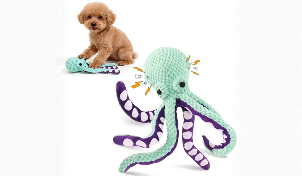 plush octopus dog toy